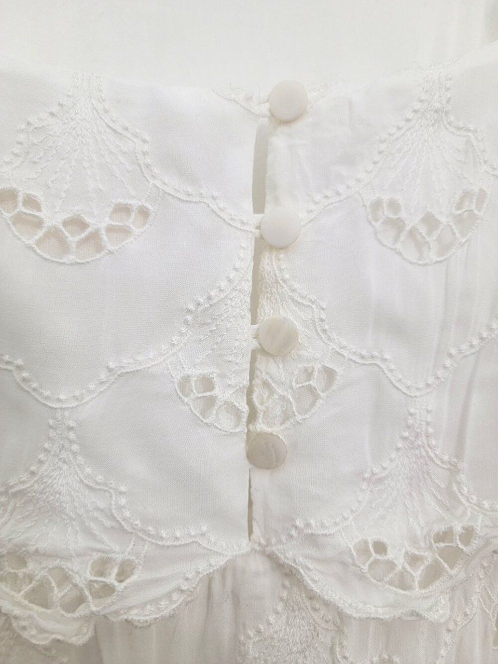 Sezane Elia Lace Maxi Dress in Ecru 38 6 - Picture 12 of 12